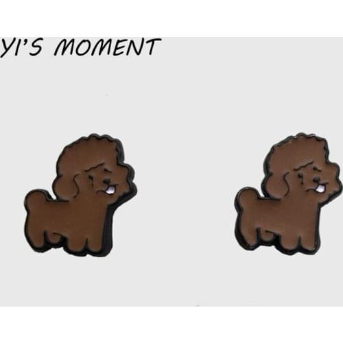 2019 new model birthday Gift Enamel Animal Jewelry Lovely Poodle Earrings Women Earing for kids