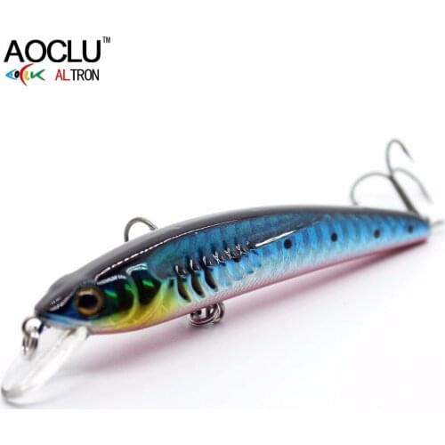 AOCLU NEW lures wobbler Jerkbait 80mm 7g Hard Bait Minnow fishing lure saltwater Bass Fresh VMC hooks 6 colors LURE tackle