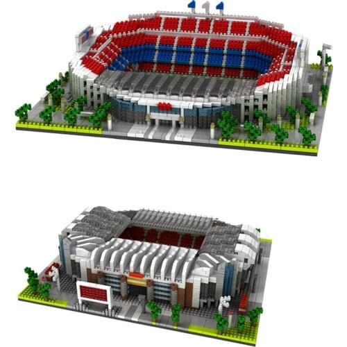 Architecture World Famous Football Field Stadium Model Building Kits Blocks Brick Club Cup Child Kid Toys Gifts