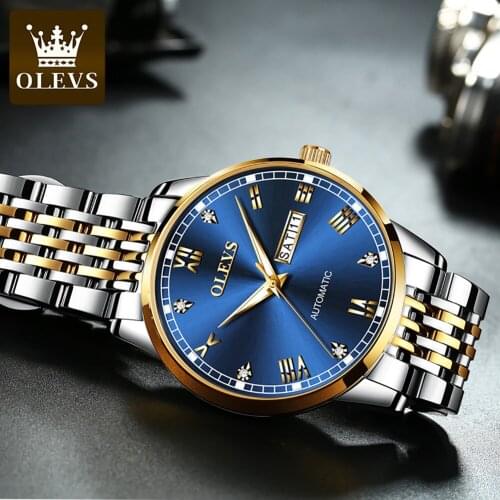 Brand Men Watches Business mechanical Watch Mens Stainless Steel Band 30M Waterproof Date Wristwatches Relogio Masculino