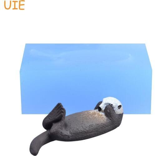 DYL739U Sea Otter River Otter Silicone Mold Animal Mold Candy Chocolate Fondant Craft Resin Pendant Jewelry Making Charm Mould