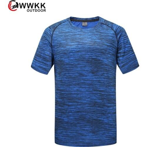 Summer Couple Tee Shirts Outdoor Climbing Quick-Drying Men Women Round Neck Top Breathable Short-Sleeved Camping Hiking T-Shirts