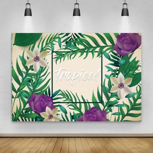 Ins Style Dense Tropical Rainforest Flower Scene Backdrops Photo Background Decorations for Birthday Party Photography Photocall