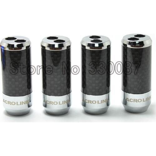 Acrolink 4Pc Carbon fiber Speaker Cable Audio Cable Wire Pants Boot Y splitter 1 to 2