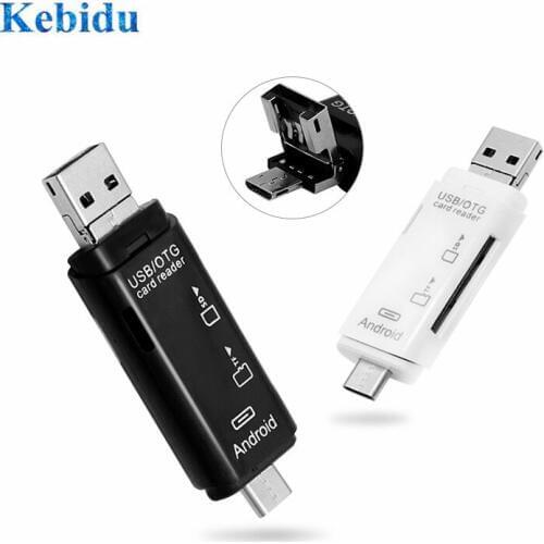 KEBIDU High speed Type C micro USB OTG Card Reader Support TF memory card Reader adapter USB2.0 For PC Android Camera Extension