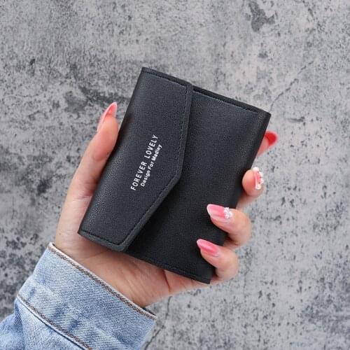 Girls Wallet for Women Envelope Female Money Clip Coin Purses Credit Card Holder Hasp Ladies Clutch Brand PU Leather Hangbags