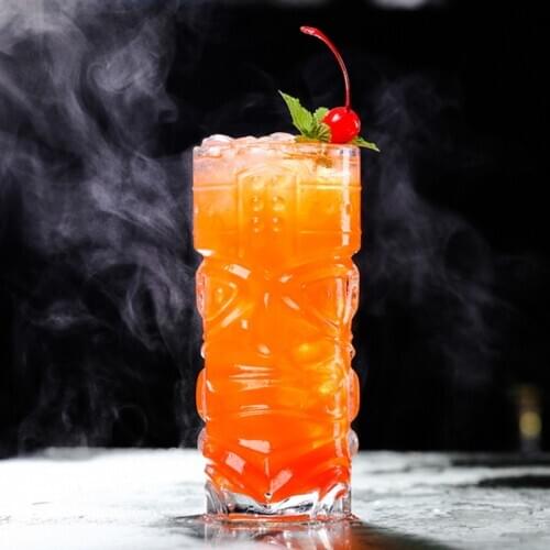 Creative personality grimace tiki glass juice cup Hawaii cocktail glass tiki cup cold drink cup