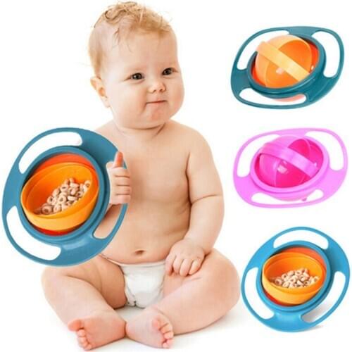 Creative Baby Feeding Learning Dishes Bowl High Quality Assist Toddler Baby Food Dinnerware For Kids Eating Training Gyro Bowl