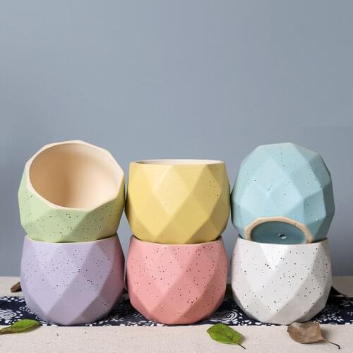 Multi-meat Flower Pot Small Fresh Simple Rough Pottery Table Top Ceramic Flower Pot Pendulum With Holes Pots For Plants