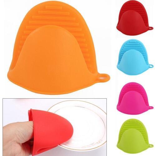Kitchen Heat Resistant Silicone Oven Pot Dish Clip Glove Hand Cover Protector Set