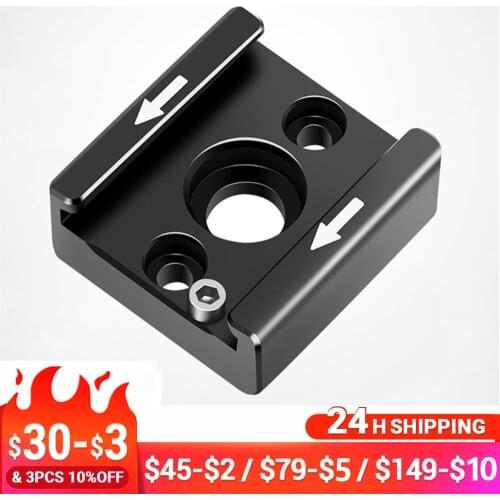 DSLR Camera Clamp Cold Shoe Mount Adapter Vlog Rig W/ Anti off Thread for Microphone LED Light DIY Options for Sony A6600 A6400