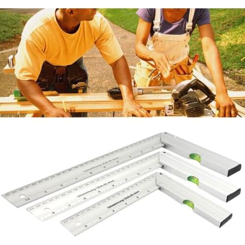 Carpenter Angle Finder Ruler Gauge Thickening Aluminum Woodworking Square Gauge 200mm 250mm 300mm
