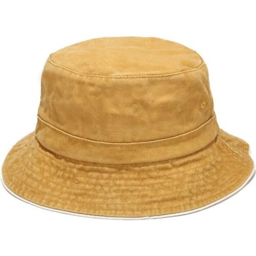 Mens and Womens Pure Cotton Four Seasons General Outdoor Travel Leisure Sunscreen Sunshade Trimming Fishermans Hat