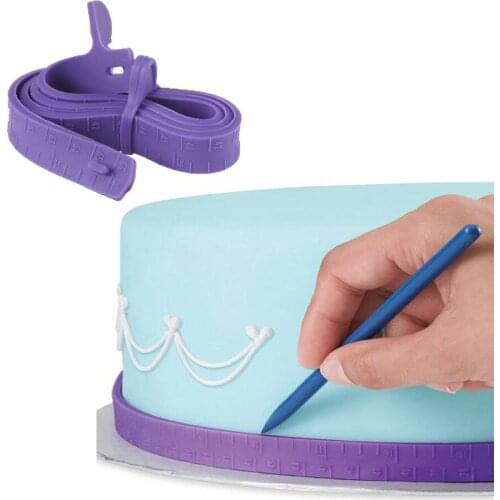Fondant Silicone Cake Measuring Tape Measuring Ruler Cake Border Decoration Cake Dividing Ruler Tools Sugar Craft Baking Mold