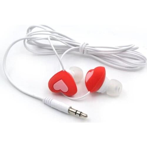 Silicone Heart Gift Red Heart cartoon earphone