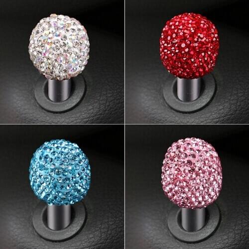 2Pcs Universal Shiny Rhinestones Car Truck Interior Door Lock Knob Pull Pins Zinc Alloy Auto Car Security Door Lock Pins New