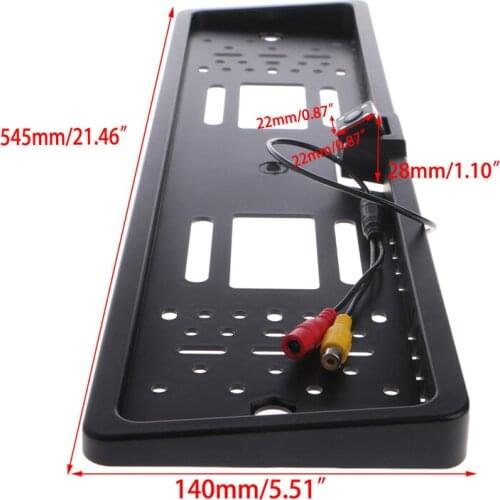 Waterproof European License Plate Frame Car Reverse Backup Rearview Camera