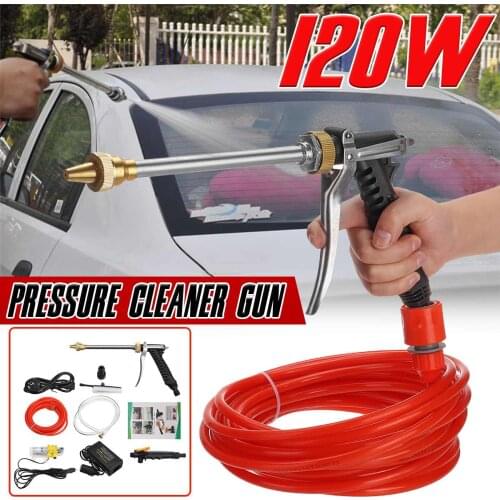 12V 120W 10L/min High Pressure Car Wash Water Gun Portable High Pressure Car Washer Machine Cleaner With 10M Hose Pipe