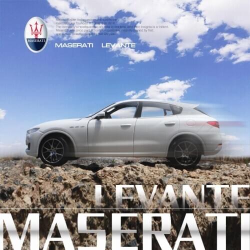 Welly 1:24 Maserati Levante whit SUV alloy car model Diecasts & Toy Vehicles Collect gifts Non-remote control type transport toy