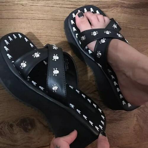 Mr Co Slippers 2021 New European And American Beach Open Toe Platform Sandals And Slippers Plus Size Womens Shoes