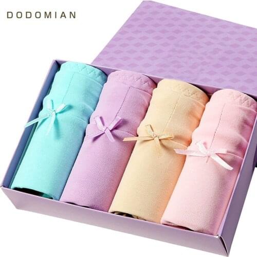 Women Panties Casual Bow Decorate Women Briefs Big Size Intimates Sexy Girl Underpants Soft Cotton Underwear M-XL