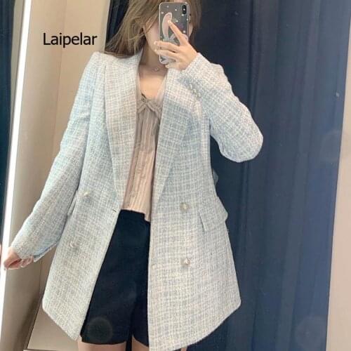 2021 Womens Blazer Tweed Blazer Women Clothes Oversized Womens Office Suit Blazer