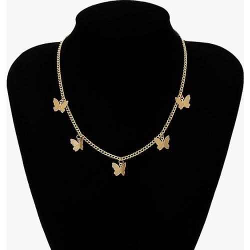 Womens Butterflys Vintage Multilayer Pendant Butterfly Necklace Boho Jewelry Christmas Gift Moon Star Charm Necklace Necklace