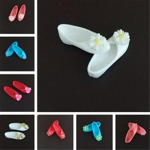 1Pair Kids Gifts Ancient Flat Shoes Colorful Platform Shoes For Doll Accessories Cute Mixed Style High Quality