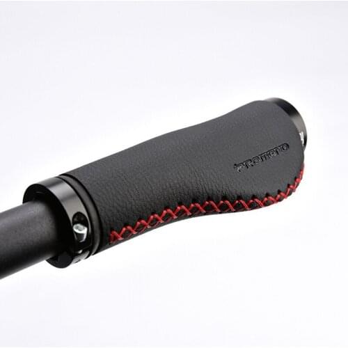 1Pair leather Grips Bicycle Handlebar Cover Handle Grips MTB Road Bike Handlebar Grips Aluminum End Cycling Accessories