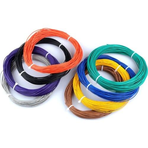 10 Meters 1007 Electronic Wire 26AWG Environmental Protection Wire Lead Wire Circuit Board Solder Wire DIY Electrical Wire Cable