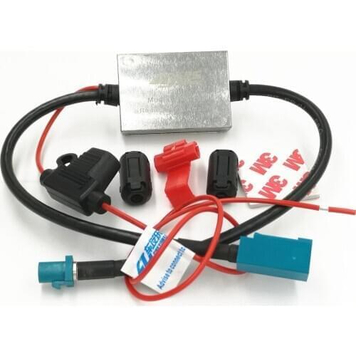 30PCS/LOT DC 12-24V Car FM Radio Signal Antenna Amplifier Booster Car Radio Signal Amplifier metal shell for VW(6.8)