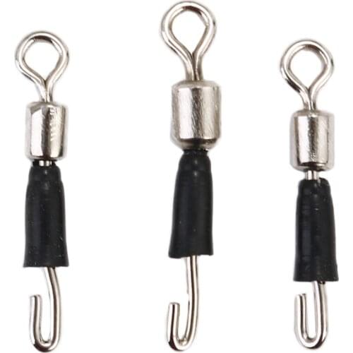30 Pcs/Lot Ball Bearing Swivel Fishing Connector Solid Rings Ocean Boat Fishing Hooks Quick Fast Link Connector