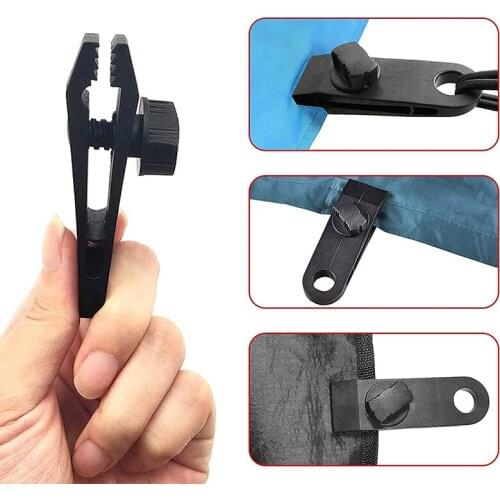 4Pcs Tarp Tent Clip with Hole Plastic Awning Clamp Instant Clip Set Tent Accessories for Tents Camping Caravan