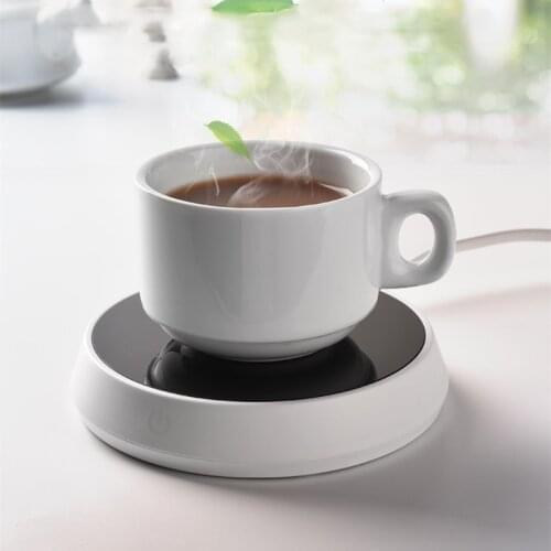 55 Celsius Water Beverage Coffee Warmer Electric Coffee Mug Warmer Automatic Gravity Sensor Switch for Tea Coffee Milk Coffee EU