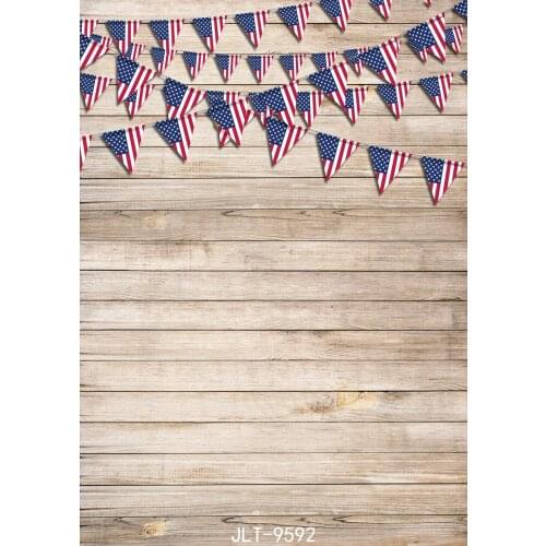 Wooden Floor Photography Backdrops Pennant Baby Shower New Born Baby Photo Background Vinyl Cloth Customize for Photo Studio