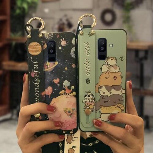 Dirt-resistant Cute Phone Case For Samsung Galaxy A6Plus/A9 STAR LITE/A6+ Cartoon Cover Phone Holder