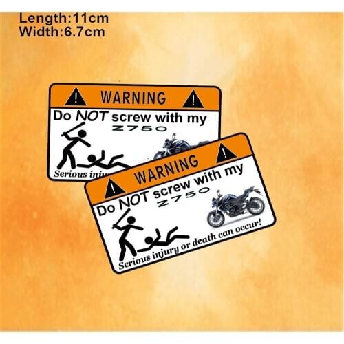KODASKIN Motorcycle Cheap 2D Creative Warning Sticker Decal for Z750 Z800 Z900 Z1000 Z1000SX