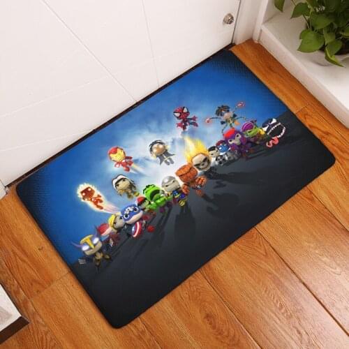 Marvel Super Hero Avengers Iron Man Rug Doormat Insole Kitchen Carpet Indoor Outdoor Welcome Bathroom Anti-slip Floor Play Mats