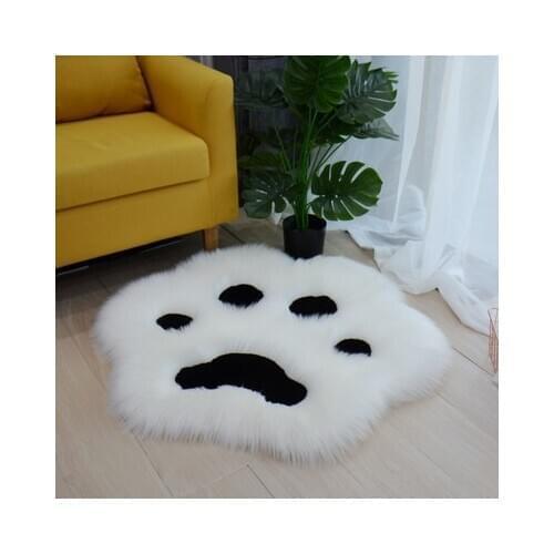 Cat Paw Model Plush Carpet Living Room Bedroom Soft Childrens Non-Slip Game Mat