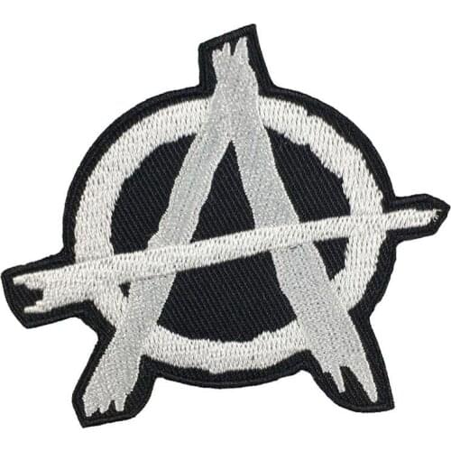 Son of anarchy label patches embroidered iron on motorcycle biker logo heat seal transfer patches for clothing garment applique