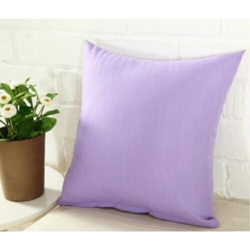 Home Sofa Decor Pillow Cover Case Throw Cushion Cover Pure Color Solid Soft Saure Shaped Household