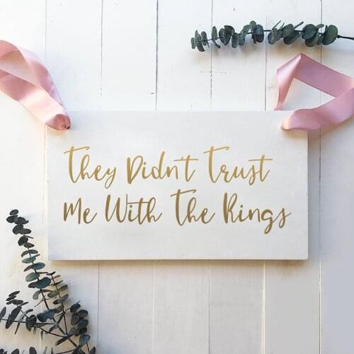 New Design Fun Decals Wedding Ring Bearer Sign Vinyl Wall Sticker Wedding Ceremony Accessories Decoration For Engagement Reveal