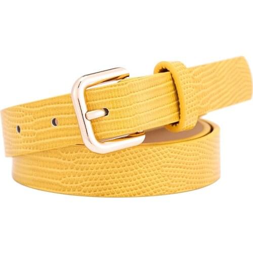 Black new small belt female outboard decorative jeans simple wild leather belts ladies fine Korean version of the tide