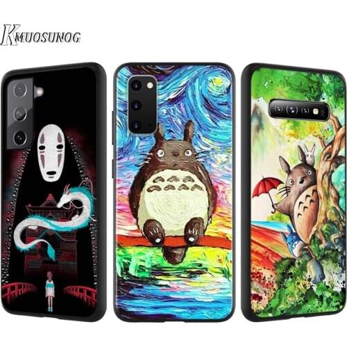 Silicone Cover Anime Totoro Ghibli Spirited For Samsung Galaxy S21 S20 FE Ultra S10 S10E Lite S9 S8 S7 Edge Plus Phone Case