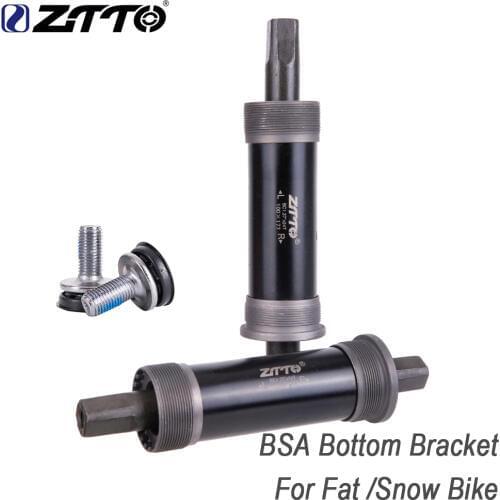ZTTO Bicycle Square Tapered Threaded Bottom Bracket BSA80x142 100x155 100x177mm For Axis QuareHole Square Crankset Fat Snow Bike