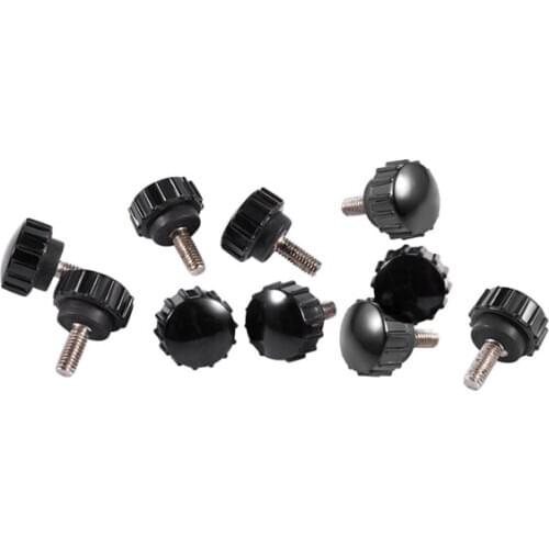 10-Piece M4x10mm Threaded Knurled Thumbscrew Grip Knobs Thumb Screw for Machinery Latche