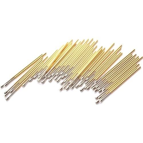 100 PCS 1.3mm Phosphorus Copper Spring Test Probe PL75-H2 Nickel Plated Electrica Needle Diameter 1.02mm Probe Instrument