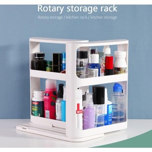 2021 New Multi-Function Storage Rack Food Storage Box Seasoning Storage Box Rotating Seasoning Rack Spice Rack Hot Sale