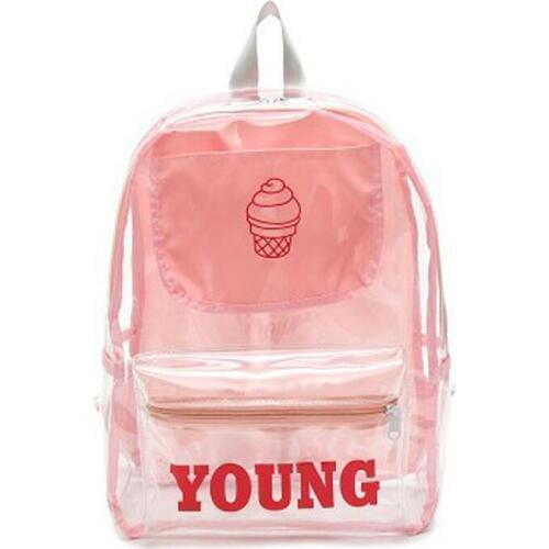 3PCS / LOT Backpack for Teenager Girls Transparent Jelly Beach Bagpack Waterproof Backpack Harajuku Bag Mochila Mujer