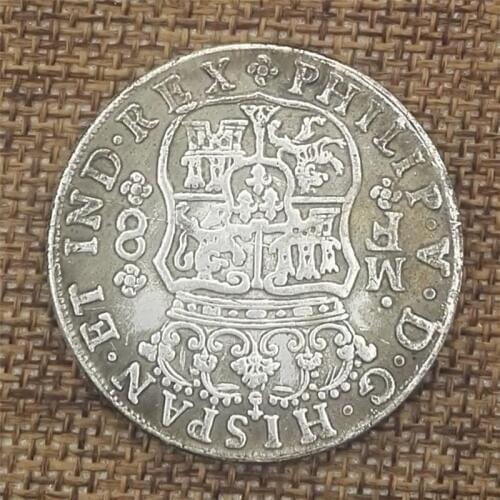 50piece/lot 1741 Spanish double columns archaize old copper silver coins foreign silver coins the diameter 38MM